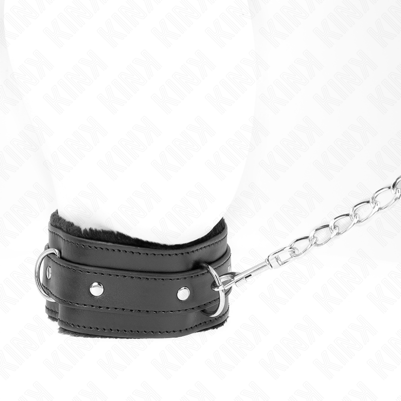 KINK - 65 CM BLACK LEASH COLLAR WITH RESTRICTIONS ADJUSTABLE 36-42 CM X 5.5 CM