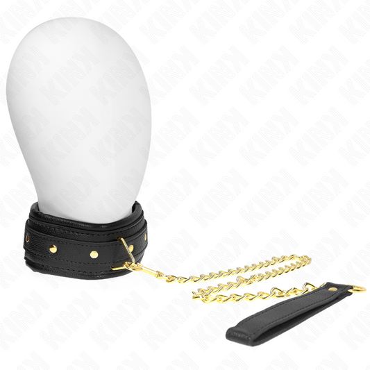 KINK - COLLAR WITH LEATHER IMITATION SPONGE STRAP MODEL 1 ADJUSTABLE 37-54 CM X 3 CM