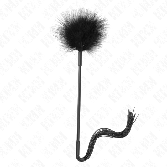 KINK - 47 CM SILICONE TICKLE WHIP WITH FEATHERS