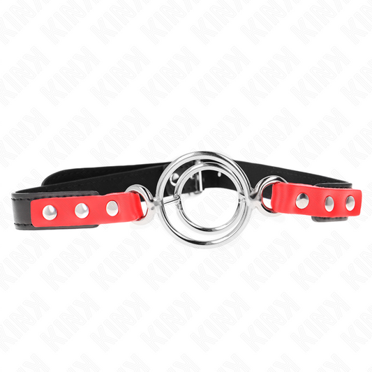 KINK - 4/4.8 CM RED ADJUSTABLE MULTI-O-RING GAG 38 X 56 CM