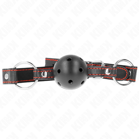 KINK - 4.5 CM BLACK HARD HOLLOW BALL GAG MODEL 2 65 x 2.5 CM