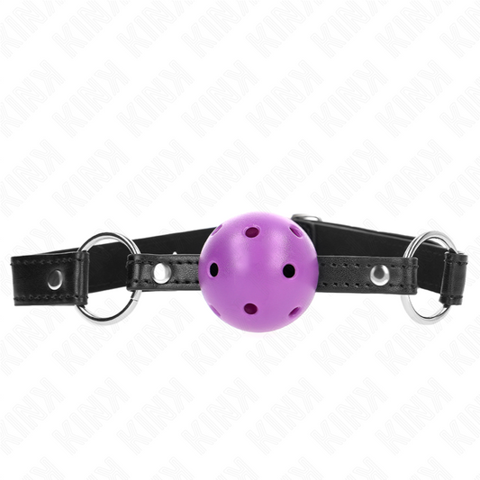 KINK - 4.5 CM PURPLE HARD HOLLOW BALL GAG 63.5 X 2 CM