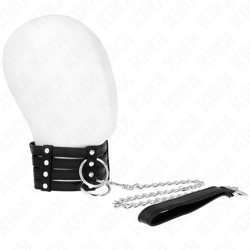 KINK - 65 CM SUB STYLE ADJUSTABLE COLLAR WITH LEASH 35-51 CM X 7 CM