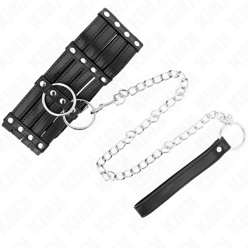 KINK - 65 CM SUB STYLE ADJUSTABLE COLLAR WITH LEASH 35-51 CM X 7 CM