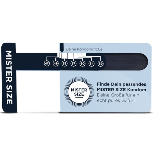 MISTER SIZE - MEDIDOR TAMAÑO PRESERVATIVO IDEAL (ALEMÁN)