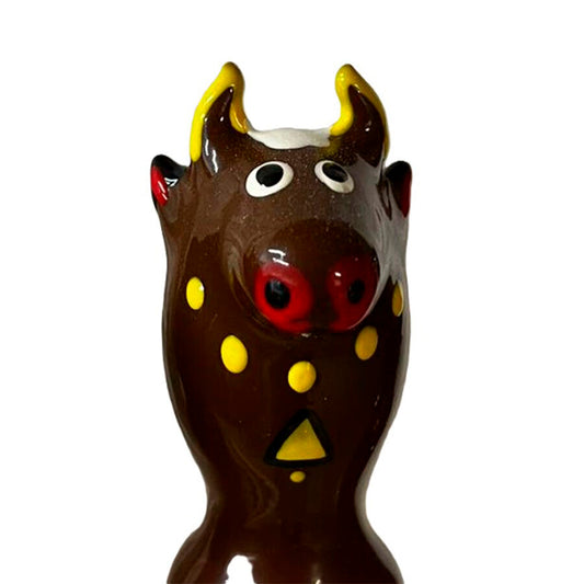 CONDOMERIE - PRESERVATIVO DECORATIVO PINTADO A MANO TORO NEGRO MODELO 2