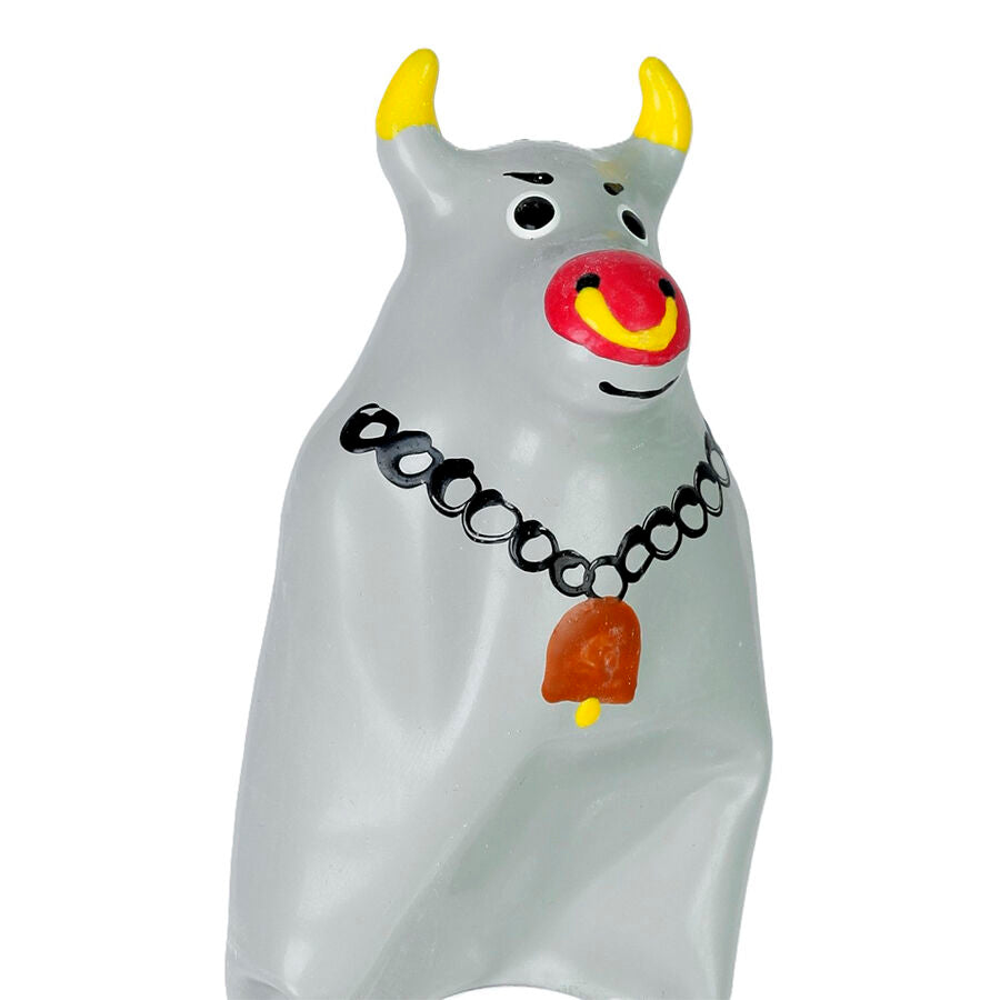 CONDOMERIE - PRESERVATIVO DECORATIVO PINTADO A MANO TORO GRIS MODELO XL