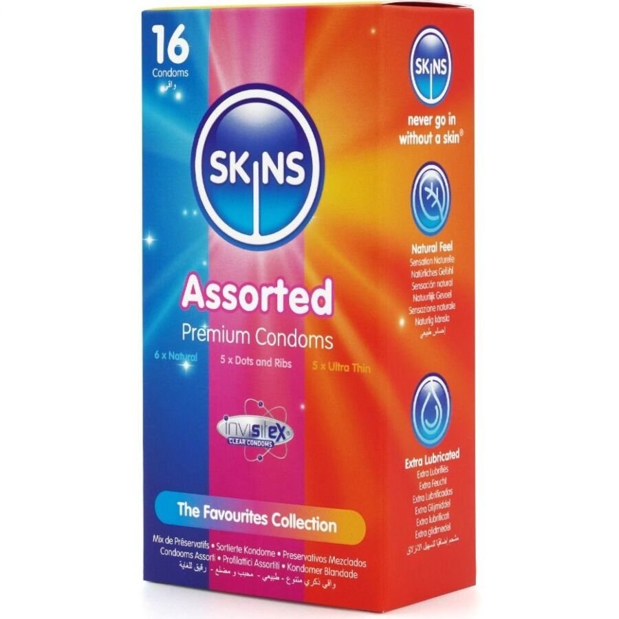SKINS - SURTIDO PRESERVATIVOS PREMIUM PACK 16