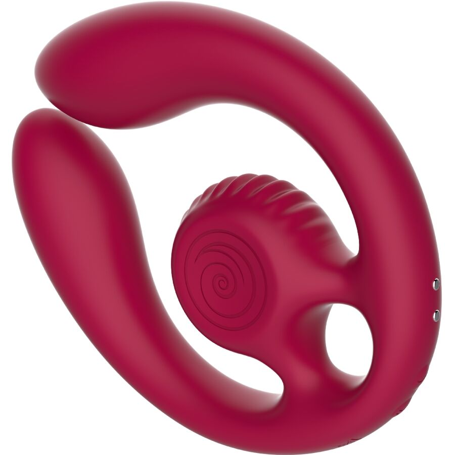 SNAIL VIBE - GIZI DÚO ESTIMULADOR DE PAREJAS CONTROL REMOTO BURDEOS