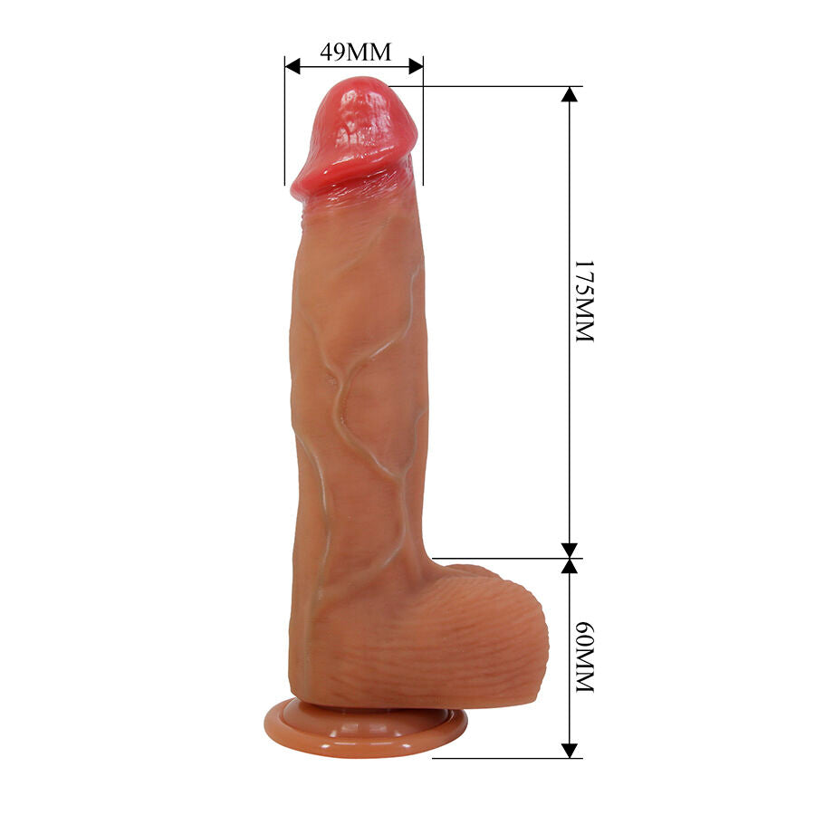 PRETTY LOVE - ORTON DILDO REALÍSTICO CON VENTOSA 23.5 CM -Ø- 4.9 CM