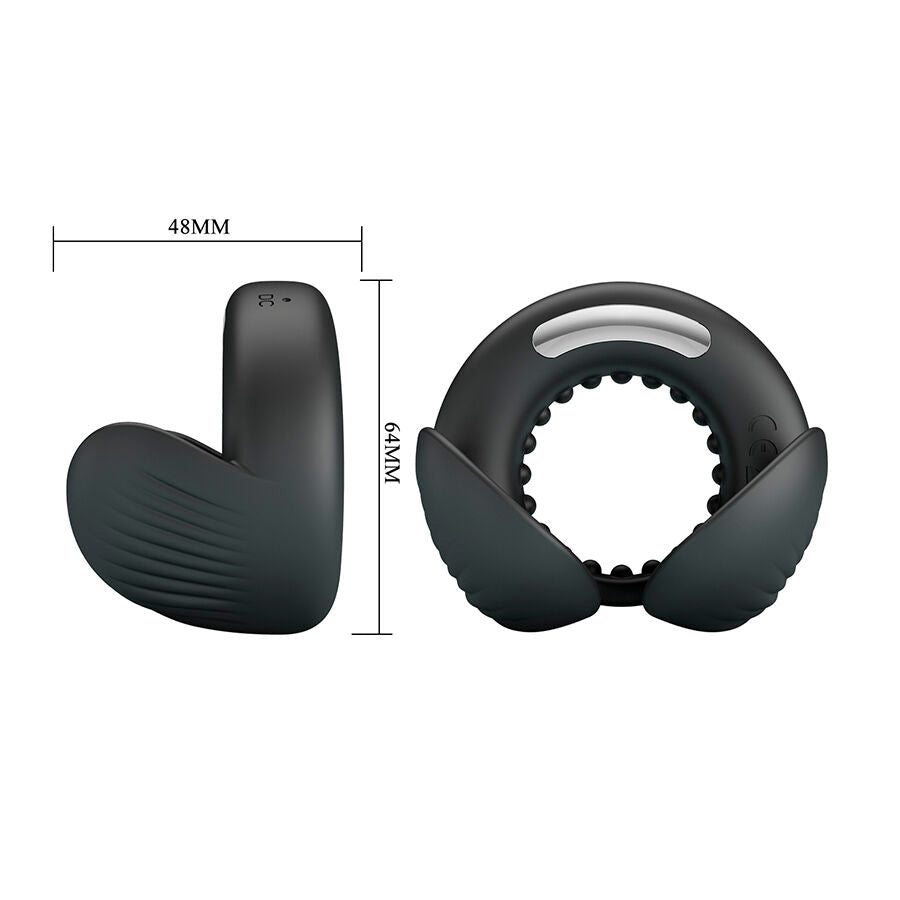 PRETTY LOVE - QUENTIN ANILLO PARA PENE CON ESTIMULADOR TESTICULAR