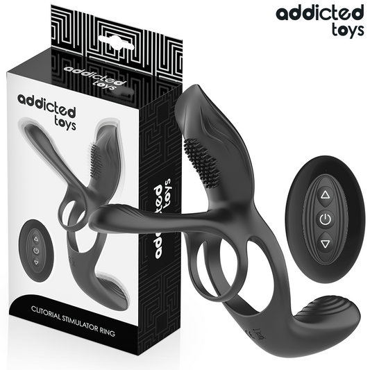 ADDICTED TOYS - ANILLO DOBLE PARA EL PENE CON ESTIMULADOR DE CLÍTORIS