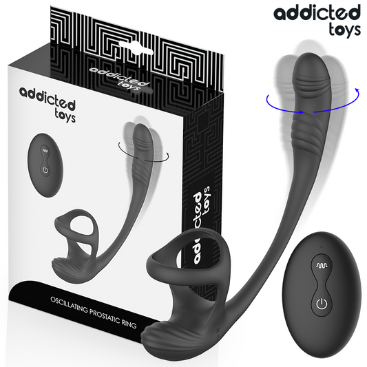 ADDICTED TOYS - PLUG ANAL VIBRACIÓN Y WAVING 360º Y ESTIMULADOR TESTÍCULOS