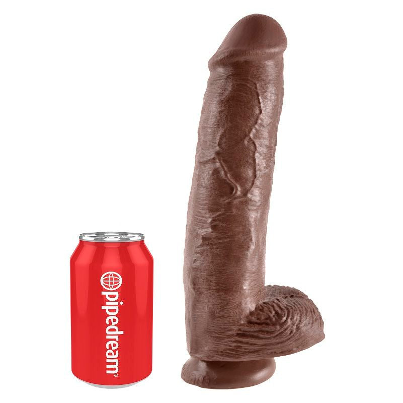 KING COCK - 11 REALISTIC BROWN PENIS 28 CM