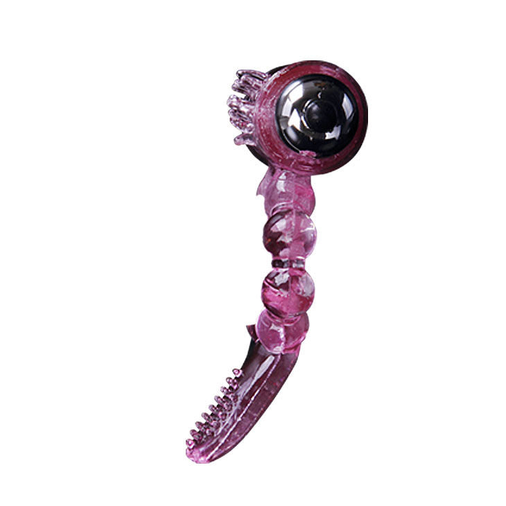 DANCE - SILICONE RING 10 RHYTHMS TONGUE WITH PINK VIBRATION