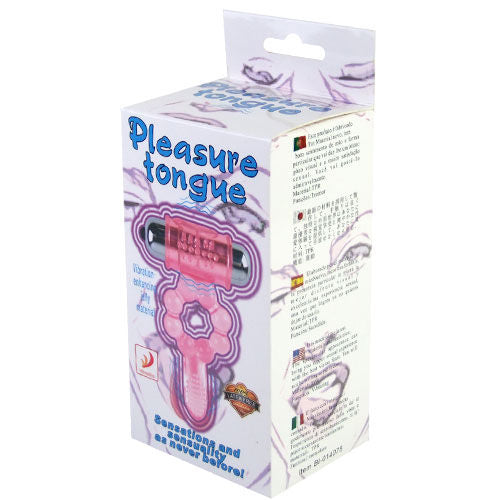 DANCE - SILICONE RING 10 RHYTHMS TONGUE WITH PINK VIBRATION