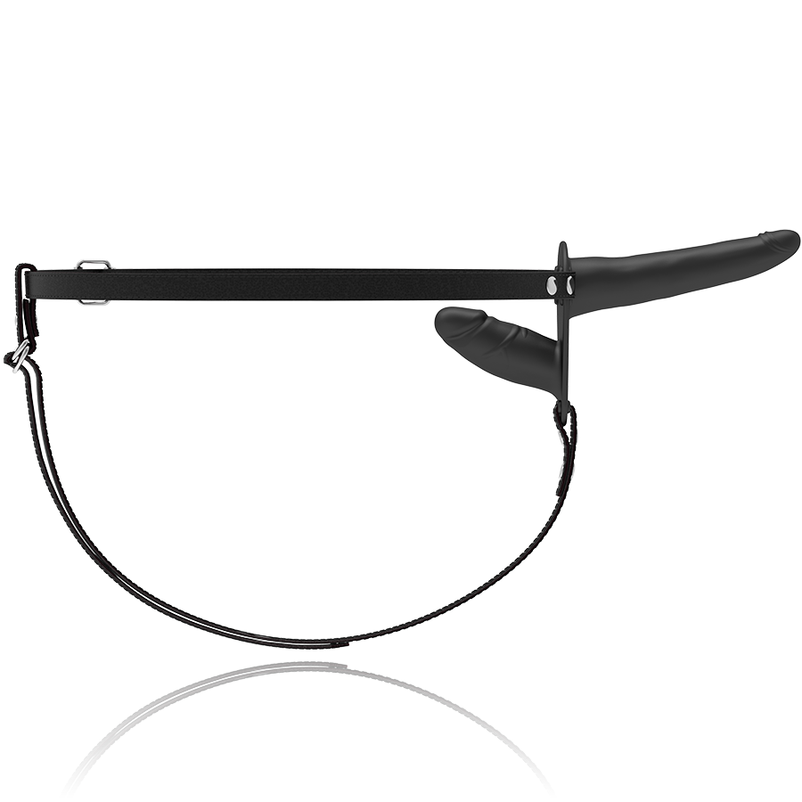 FETISH SUBMISSIVE HARNESS - DOUBLE PENETRATION BLACK