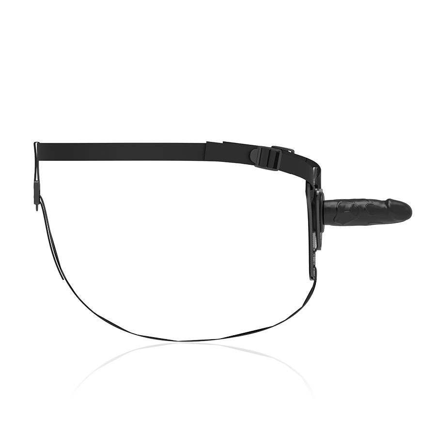 FETISH SUBMISSIVE HARNESS - BLACK SILICONE REALISTIC 15 CM