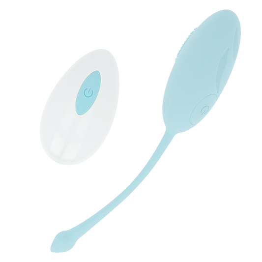 OHMAMA - 10 MODES TEXTURED VIBRATING EGG BLUE