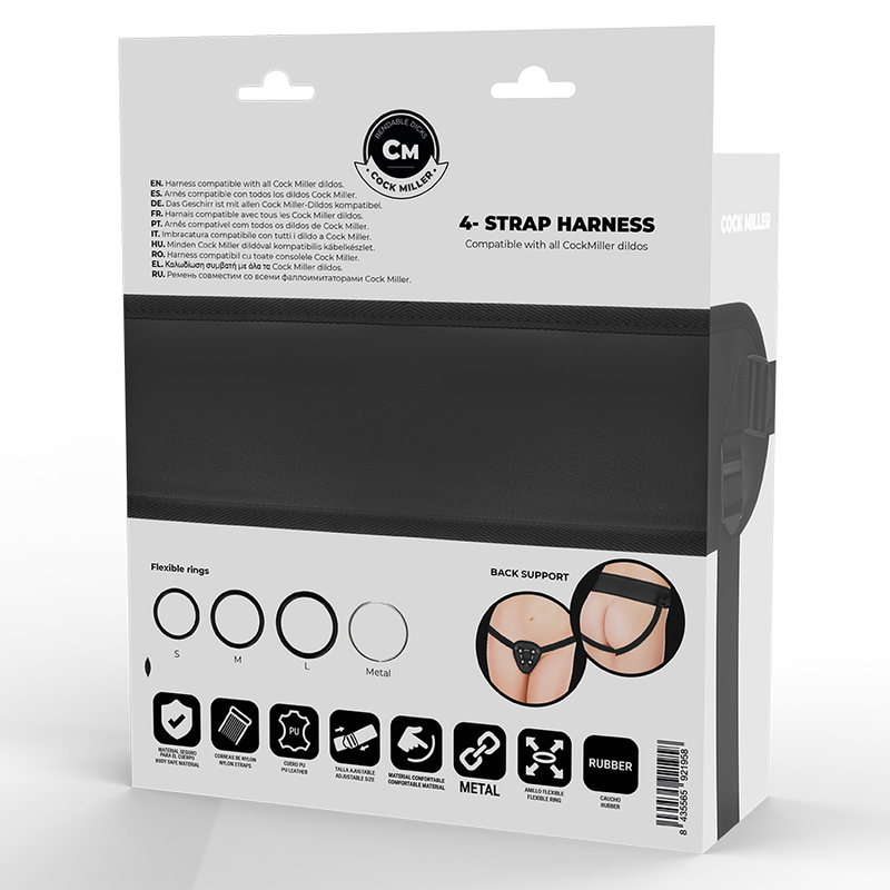 COCK MILLER - ADJUSTABLE HARNESS WITH RINGS